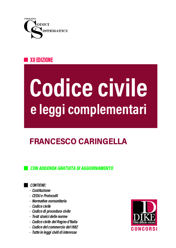 Codice Civile E Leggi Complementari 2022 - XII Edizione Maior + Addenda ...