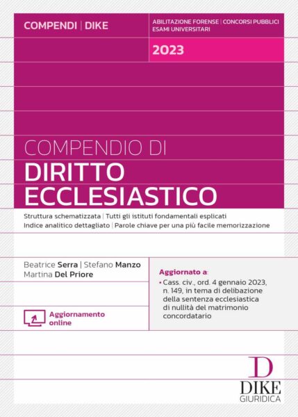 Compendio di Diritto Ecclesiastico 2023
