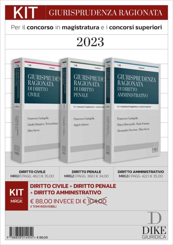 KIT Giurisprudenza Ragionata 2023 - Civile + Penale + Amministrativo