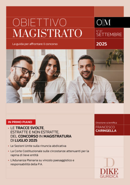 Rivista Obiettivo Magistrato Settembre 2025