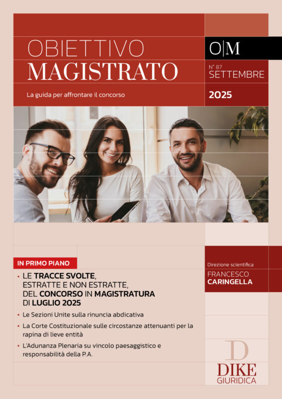 Rivista Obiettivo Magistrato Settembre 2025