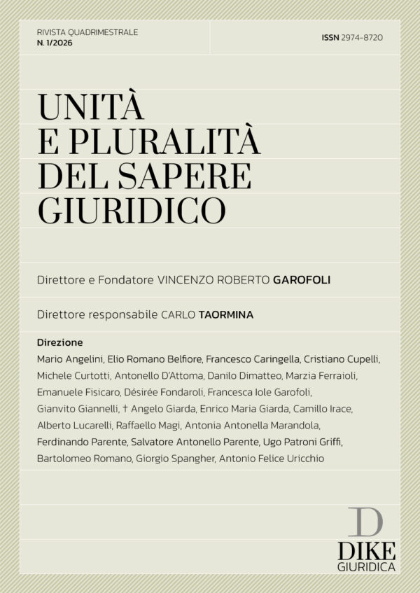 Unità e pluralità del sapere giuridico