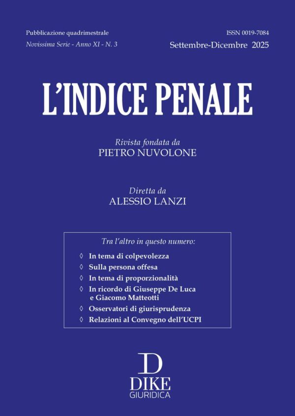 la rivista indice penale