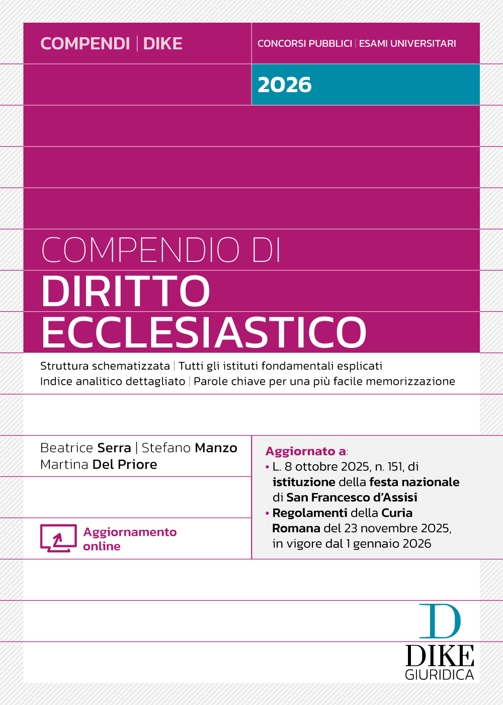 Compendio di Diritto Ecclesiastico 2026 Compendio di Diritto Ecclesiastico 2026