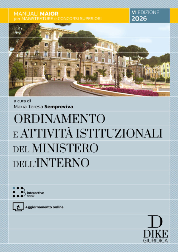 Manuale maior Ordinamento e Attività Istituzionali del Ministero dell'Interno