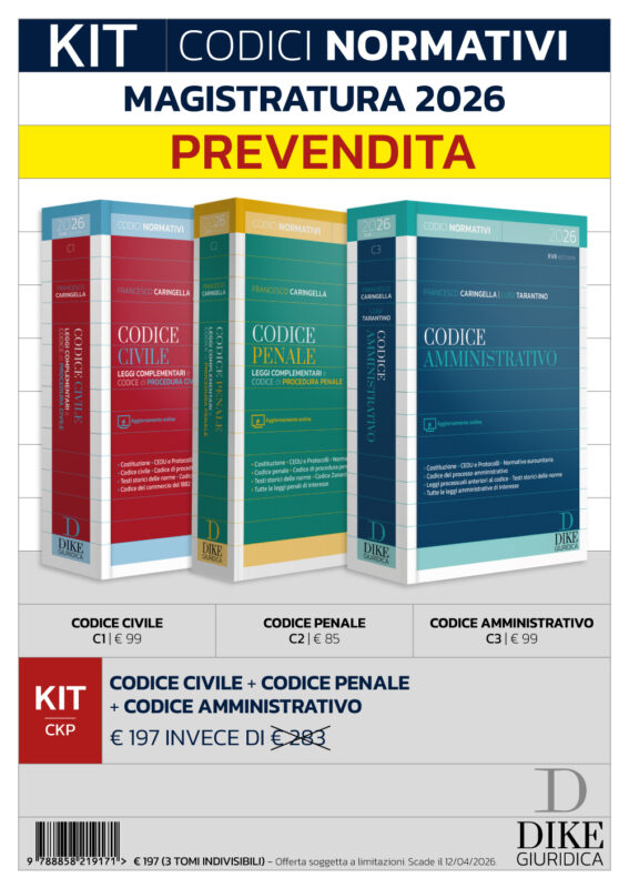 Codici Normativi Magistratura 2026 in offerta prevendita