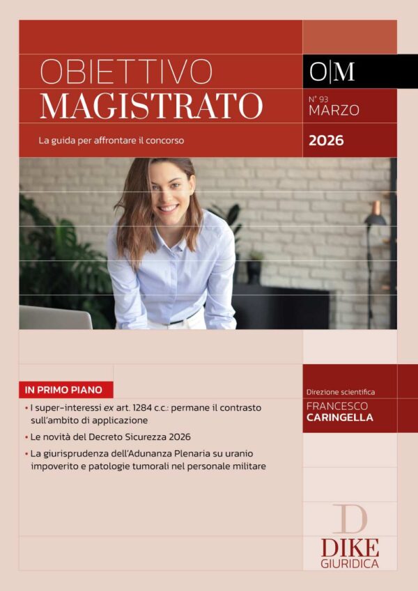 Obiettivo Magistrato Marzo 2026 Rivista guida per concorso magistratura