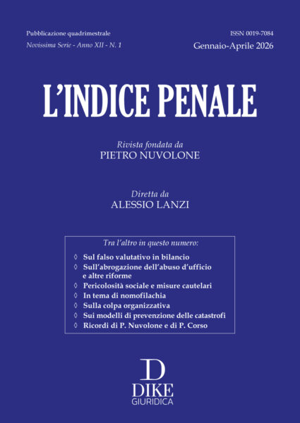 Rivista indice penale n1 2026