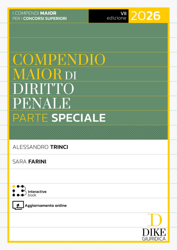 Compendio Maior di Diritto Penale parte speciale 2026 aggiornato femminicidio