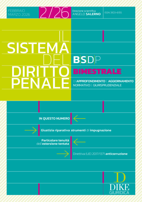 Sistema del Diritto Penale febbraio marzo 2026